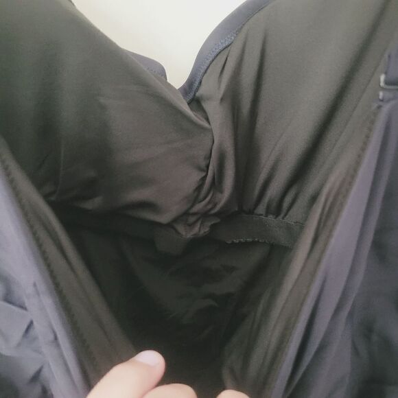 New J.Crew Ruched Sweetheart One-Piece Swimsuit in Navy Size 22 NWT - Picture 6 of 14